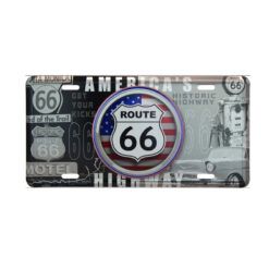 Placa de Matricula Decorativa Route 100 America