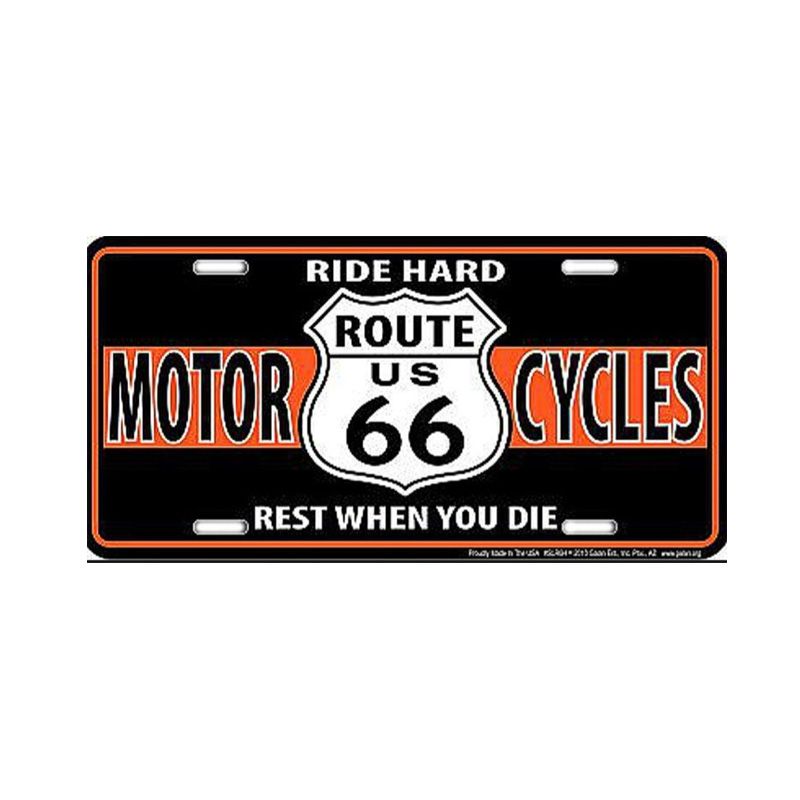 Placa de Matricula Decorativa Route Motor Cycles