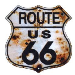 Emblema Placa de Metal Route 66 Old