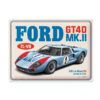 Placa decorativa de metal Ford GT40 30x40 cm