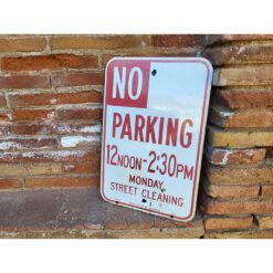 Señal Original de Tráfico Los Ángeles No Parking Street - Cleaning 12pm-2.30pm 45,5x30 cm - Imagen 3