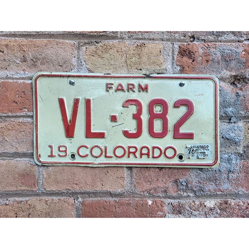 Matrículas Americanas Colorado Año 1976 Farm