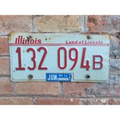 Matrículas Americanas Illinois Año 1987