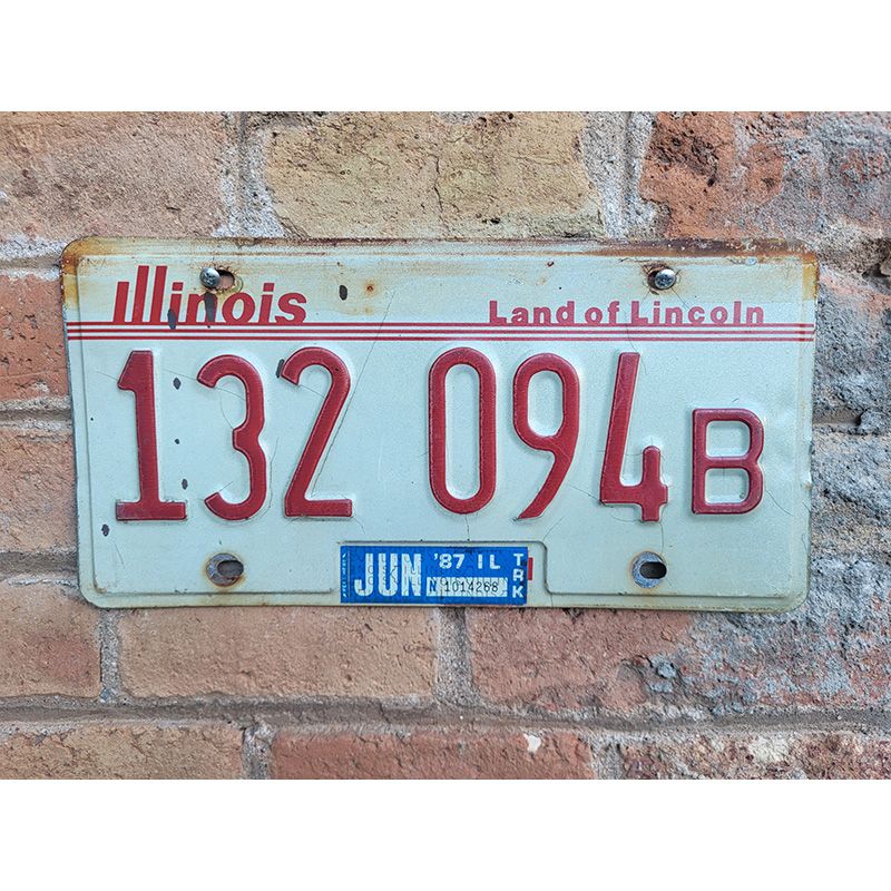 Matrículas Americanas Illinois Año 1987