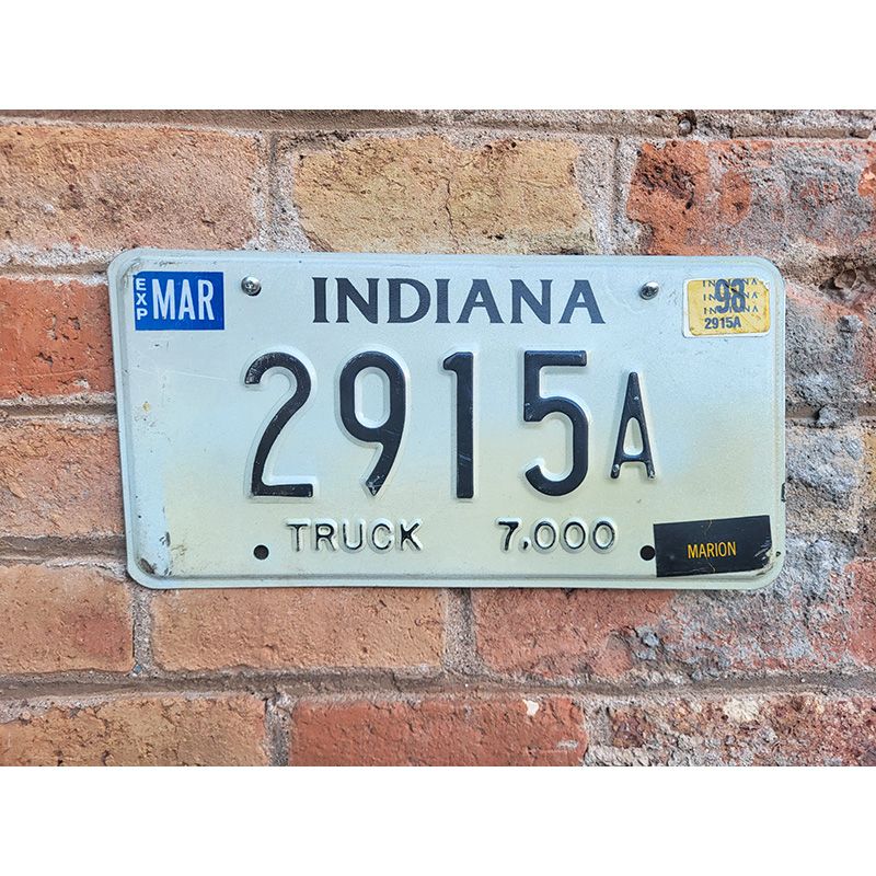 Matrículas Americanas Indiana Año 1998 Truck