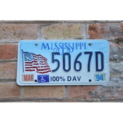 Matrículas Americanas Mississippi Veteran Handicap