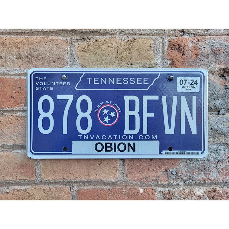 Matrículas Americanas Tennessee Año 2022