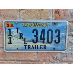 Matrículas Americanas Wyoming Trailer