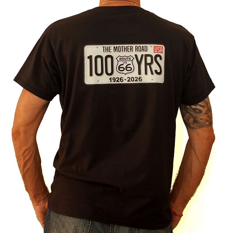 Camiseta Route 66 - Matrícula 100 Years - Imagen 2