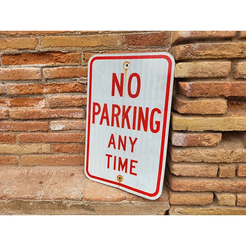 Señal original No Parking Illinois