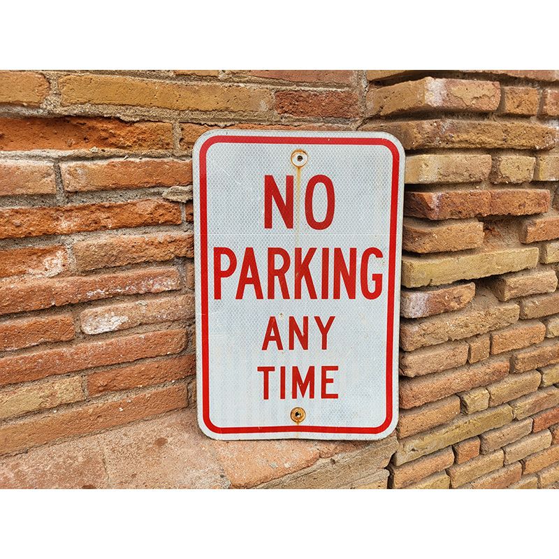Señal original No Parking Illinois