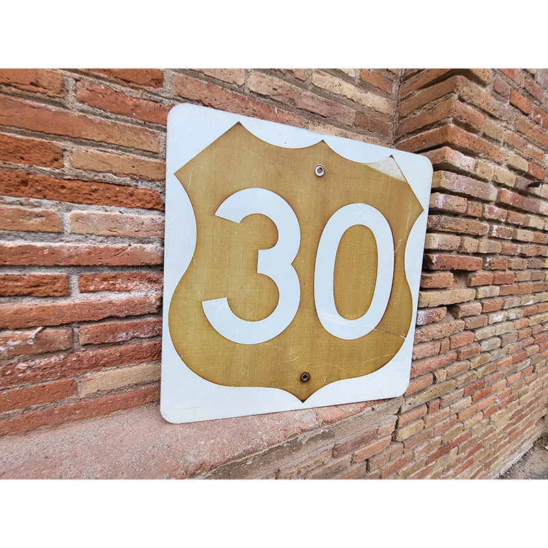 señal original carretera 30