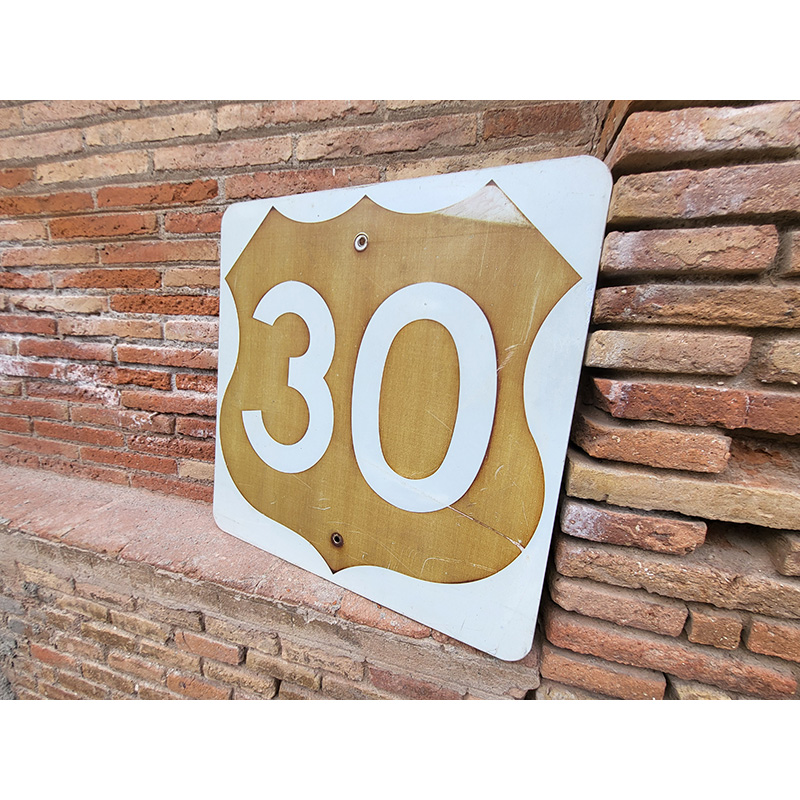 señal original carretera 30