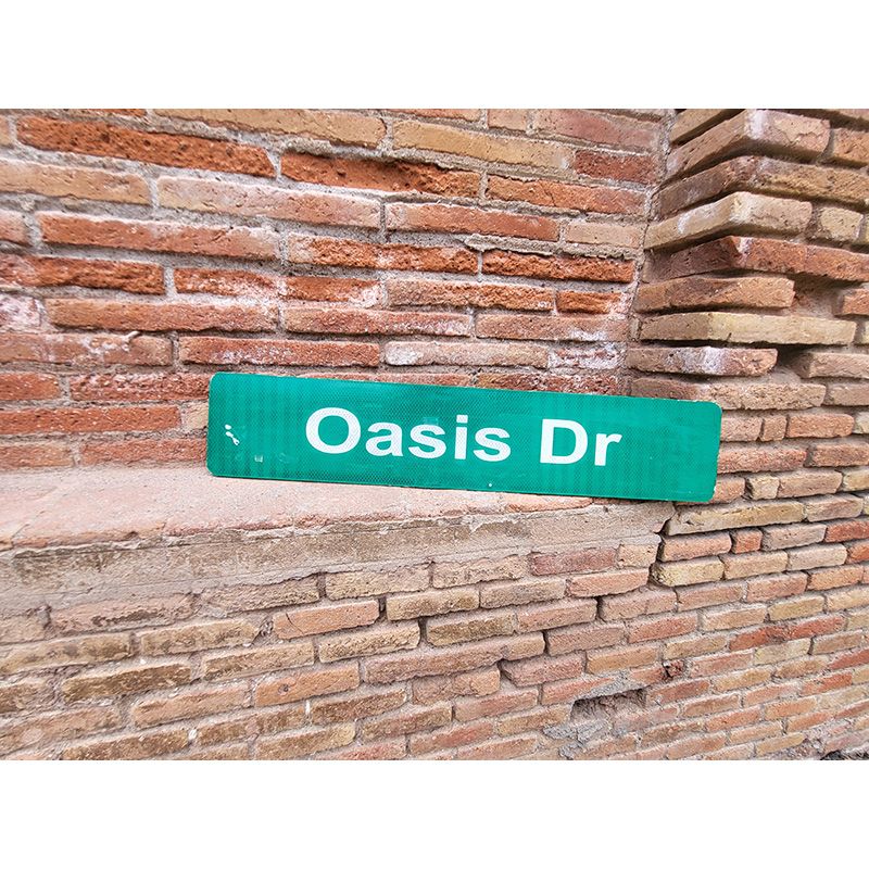 Señal original de calle oasis dr arizona
