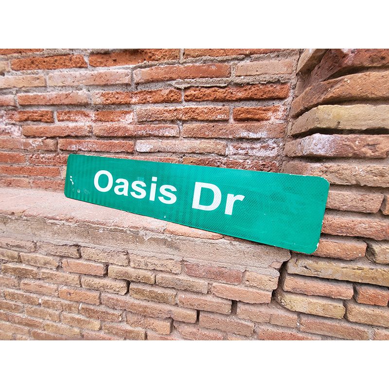 Señal original de calle oasis dr arizona