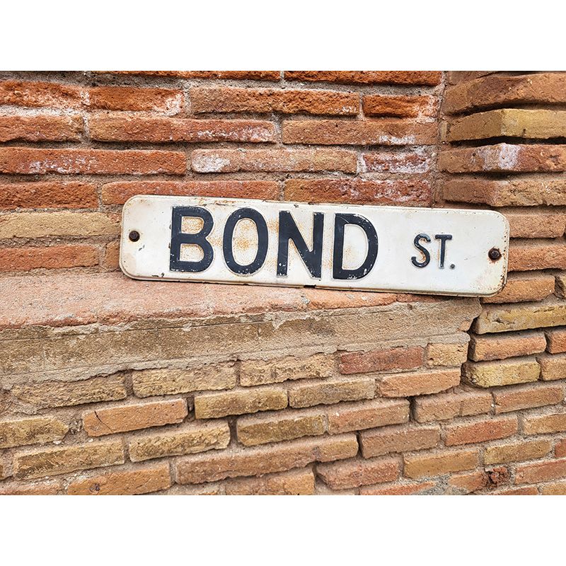 señal vintage de calle original